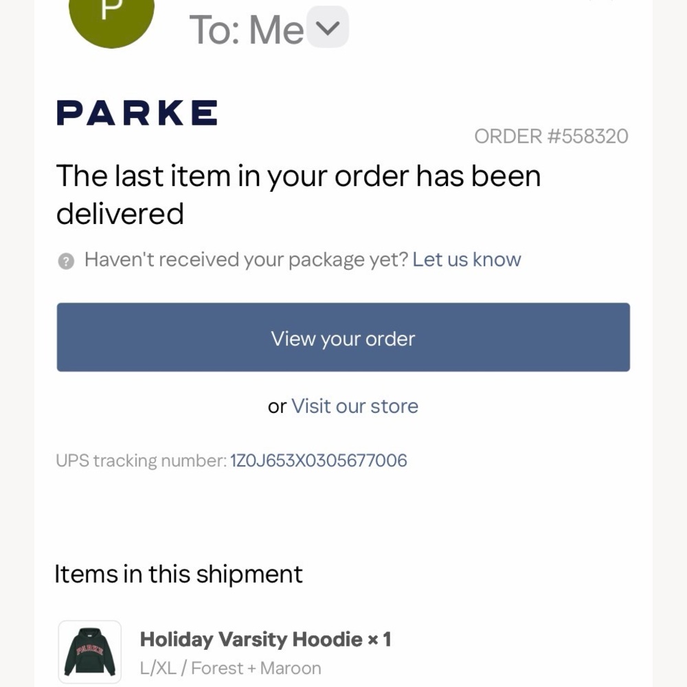 Parke Women's Forest Green Hoodie L/XL - Picture 3 of 3